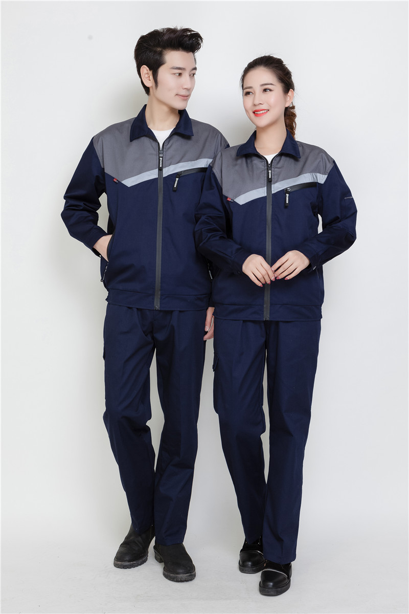 秋冬長(zhǎng)袖汽車(chē)美容工作服,勞保工作服,滌棉工裝定制,東莞皇辰服裝